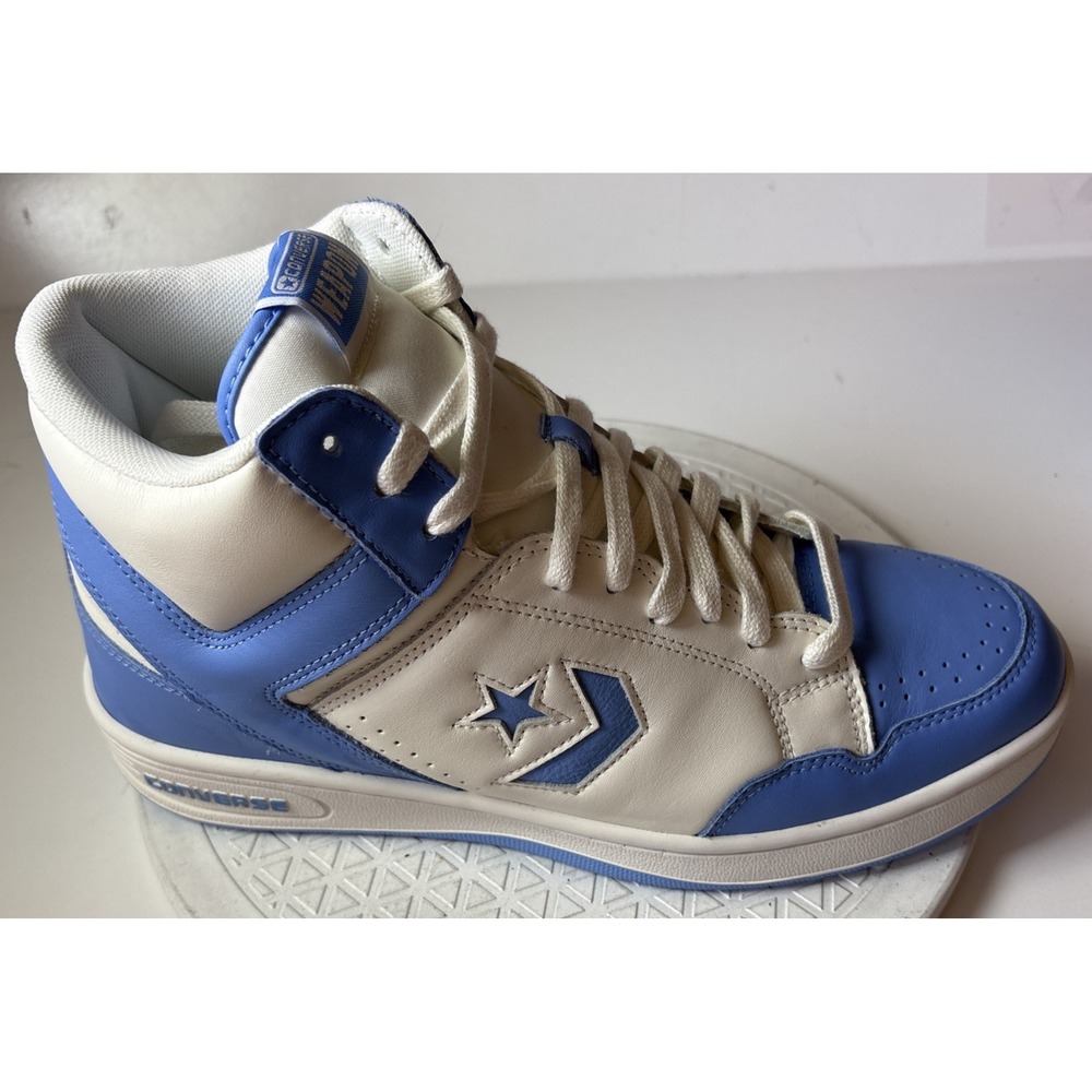Rare! Men's 11.5 Converse Weapon A10597C Hi-Tops 'Carolina Blue' New (M3) - Picture 10 of 14